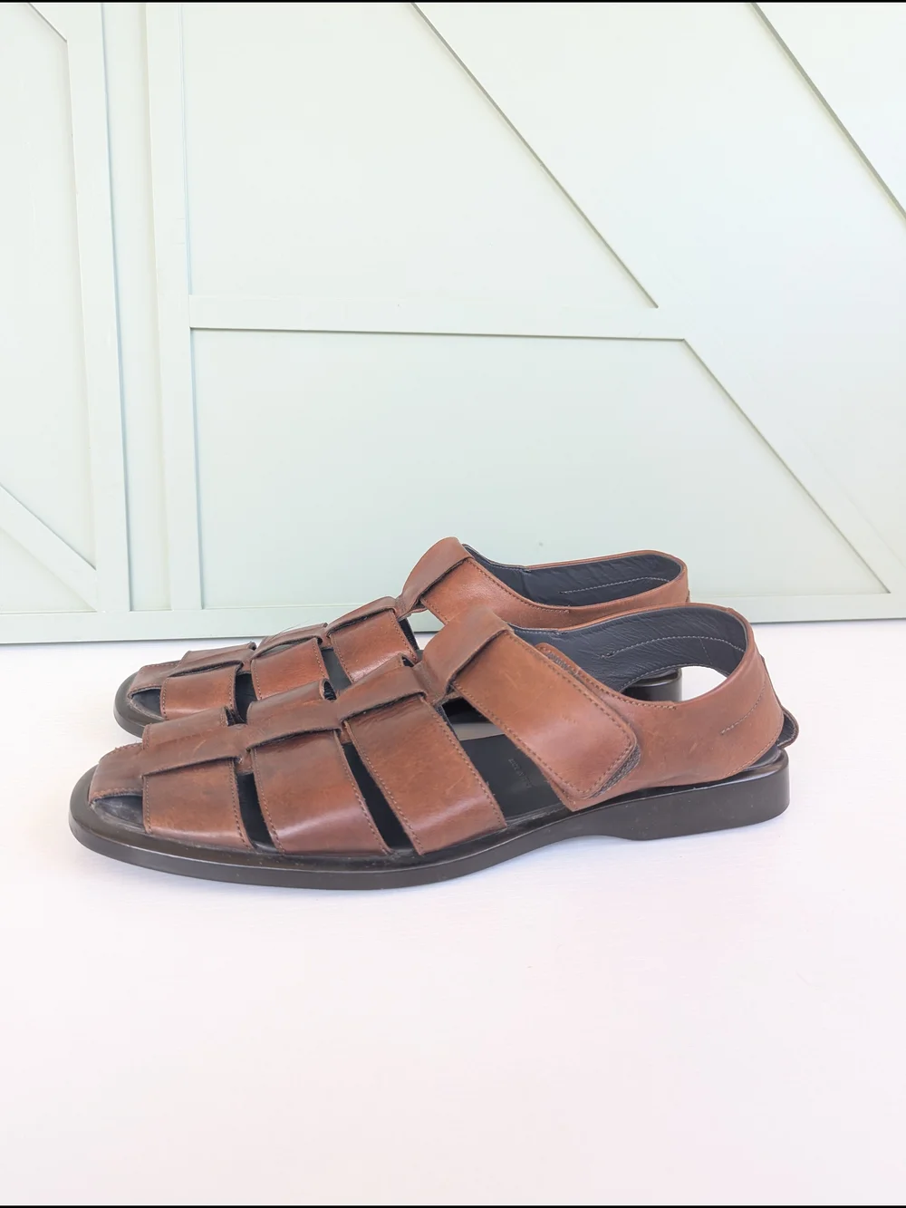 To Boot Brown Woven Leather Fisherman Sandals